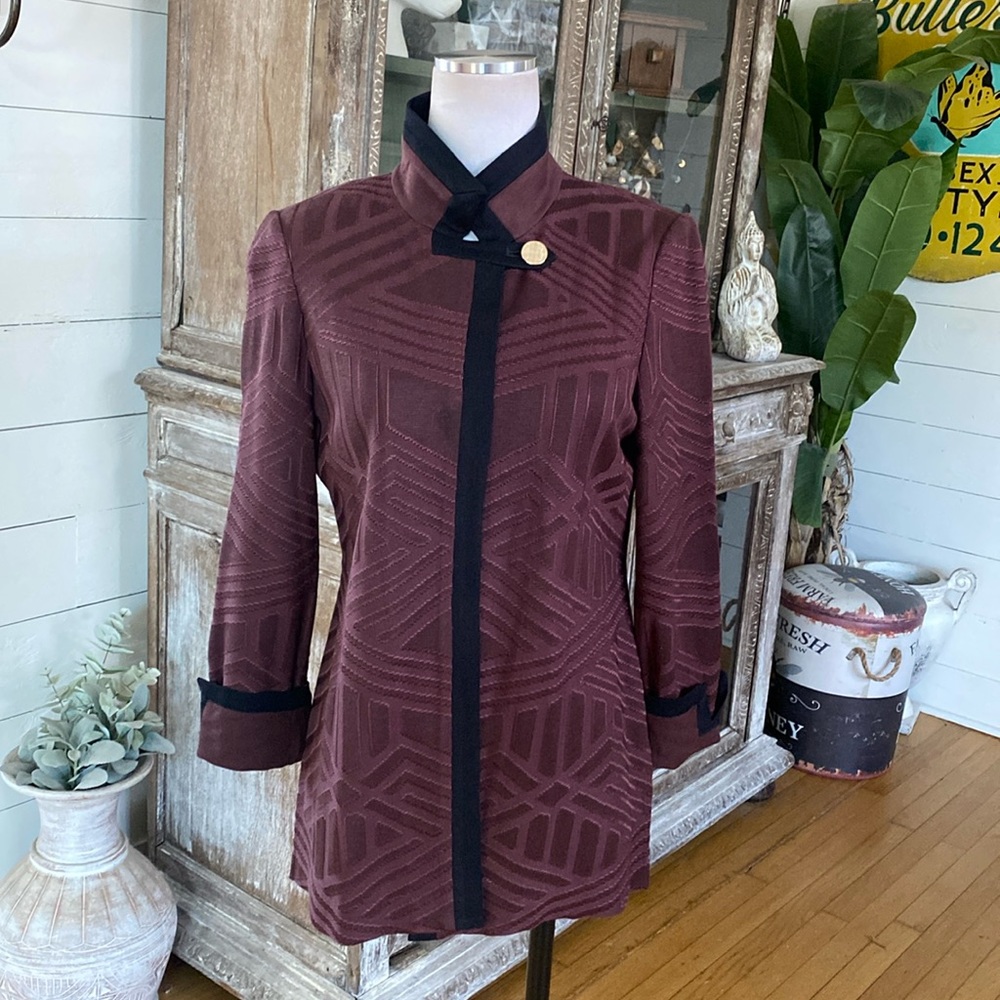 Misook One Button Open Front Cardigan Small Excel… - image 1